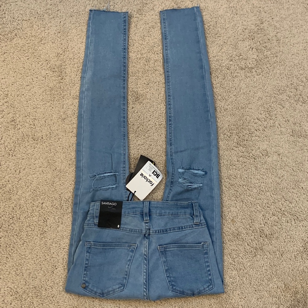 Santiago Valdez Frayed Hem Skinny Jeans NEW Sz 8